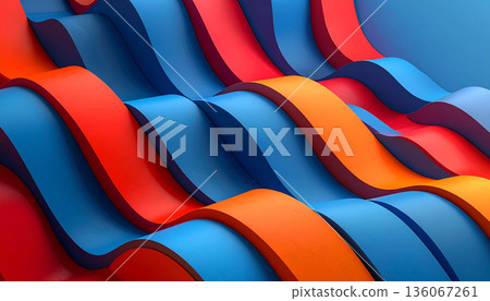 Abstract Colorful Wavy Pattern Background Abstract Colorful Wavy Pattern Background 136067261