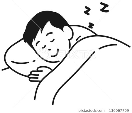 Sleeping man 136067709