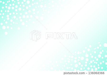 A simple abstract background illustration with mint colored dots spreading 136068366