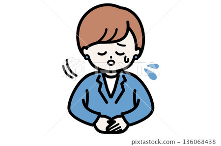 A female staff member apologizing for system troubles and errors. An illustration of restoring trust and responding with sincerity. A female staff member apologizing for system troubles and errors. An illustration of restoring trust and responding with sincerity. 136068438