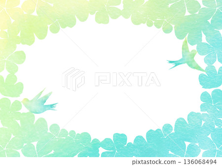 Happy Blue Bird - A gentle watercolor frame illustration. Design material with space. | Bird, Blue Bird, Frame, Water Happy Blue Bird - A gentle watercolor frame illustration. Design material with space. | Bird, Blue Bird, Frame, Water 136068494