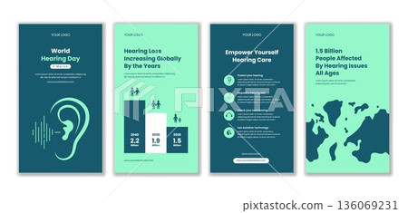 World Hearing Day Hand Drawn Flat Cartoon Social Media Stories Background Illustration World Hearing Day Hand Drawn Flat Cartoon Social Media Stories Background Illustration 136069231