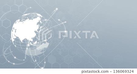 全球網路和數位科技影像背景,橫幅和廣告用橫向視覺效果 全球網路和數位科技影像背景,橫幅和廣告用橫向視覺效果 136069324