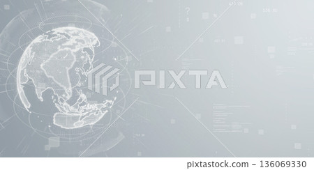 Global network and digital technology image background 136069330