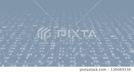 數位科技影像背景，橫幅和廣告用橫向視覺效果 136069336