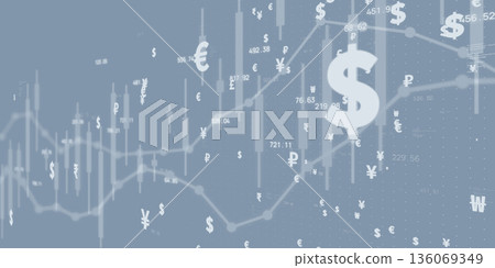 Financial technology image background - Horizontal visual for banners and advertisements 136069349