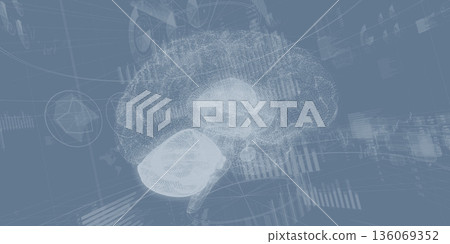 人工智慧/AI圖像背景橫幅視覺素材，適用於橫幅和廣告 136069352