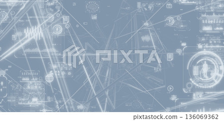 Digital technology image background Horizontal visual for banners and advertisements Digital technology image background Horizontal visual for banners and advertisements 136069362