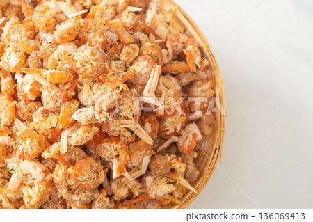 dried shrimps or dried salted prawn dried shrimps or dried salted prawn 136069413