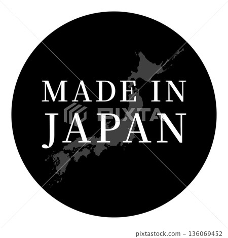 Made in Japan icon material Made in JAPAN Made in Japan icon material Made in JAPAN 136069452