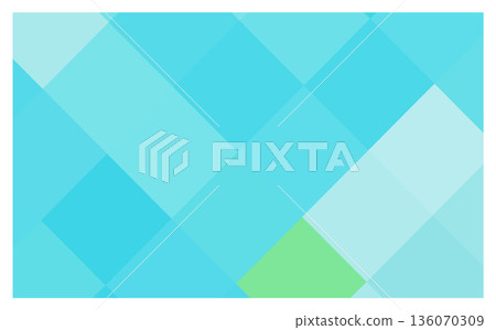 Refreshing light blue mosaic background illustration for wellness and health 136070309