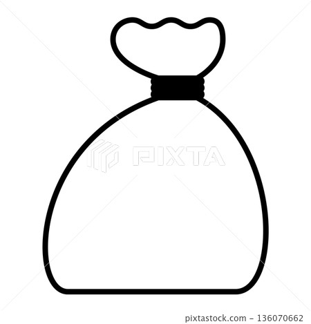 簡單的錢袋插圖 簡單的錢袋插圖 136070662