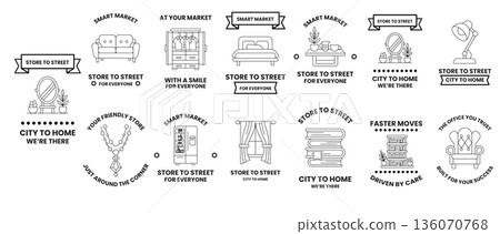 A series of images with the words "City to Home" written below them 136070768