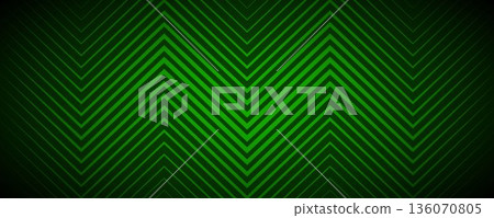 Deep green zig zag line background. Modern abstract chevron pattern wallpaper. Masculine game or sport arrow texture. Dark zigzag backdrop for cover, presentation, flyer, banner, poster. Vector Deep green zig zag line background. Modern abstract chevron pattern wallpaper. Masculine game or sport arrow texture. Dark zigzag backdrop for cover, presentation, flyer, banner, poster. Vector 136070805
