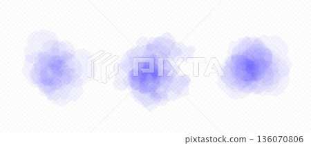Purple blobs set in watercolor style. Soft violet watercolour texture splash effects. Vector round paint brush shape element collection. Abstract pastel color splatters, spots, stains or drops. Vector Purple blobs set in watercolor style. Soft violet watercolour texture splash effects. Vector round paint brush shape element collection. Abstract pastel color splatters, spots, stains or drops. Vector 136070806