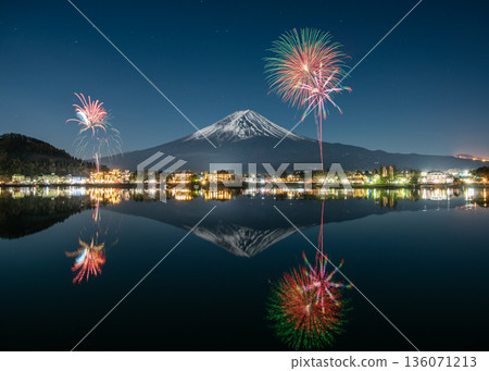 Impressive! Lake Kawaguchi Winter Fireworks Impressive! Lake Kawaguchi Winter Fireworks 136071213