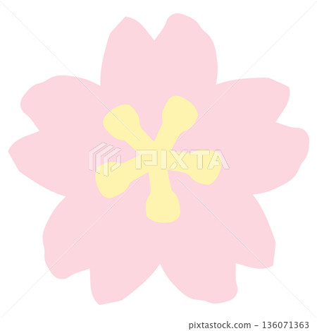 Simple hand-drawn illustration cut series for March's school newsletter | Cherry blossoms 136071363