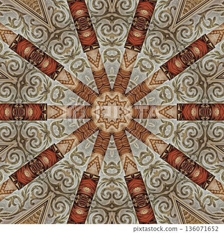 Design features an elegant wooden carved pattern inspired by traditional craftsmanship. Intricate relief and natural wood textures add warmth and depth, ideal for tiles, flooring, wall covering Design features an elegant wooden carved pattern inspired by traditional craftsmanship. Intricate relief and natural wood textures add warmth and depth, ideal for tiles, flooring, wall covering 136071652