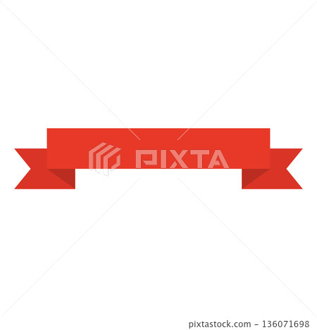 Illustration of a red ribbon Illustration of a red ribbon 136071698