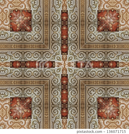 An elegant wooden carved design inspired by traditional craftsmanship, featuring detailed relief textures that add warmth and depth. Perfect for tiles, flooring, wall coverings, packaging, and furnish An elegant wooden carved design inspired by traditional craftsmanship, featuring detailed relief textures that add warmth and depth. Perfect for tiles, flooring, wall coverings, packaging, and furnish 136071715