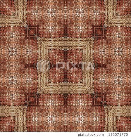 An elegant wooden carved design inspired by traditional craftsmanship, featuring detailed relief textures that add warmth and depth. Perfect for tiles, flooring, wall coverings, packaging, and furnish 136071770