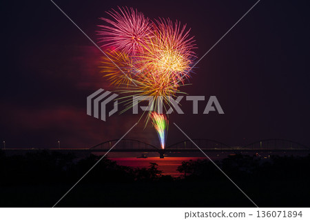A Japanese summer tradition: Fireworks (Suigo Omigawa Fireworks Festival) A Japanese summer tradition: Fireworks (Suigo Omigawa Fireworks Festival) 136071894