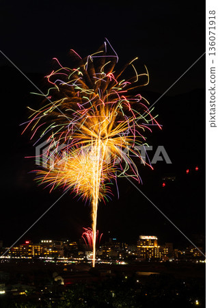 A Japanese summer tradition: Fireworks (Chikuma River Summer Fireworks Festival) A Japanese summer tradition: Fireworks (Chikuma River Summer Fireworks Festival) 136071918