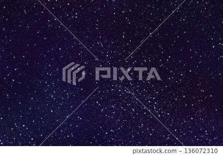 Blue galaxy space with stars on dark background 136072310