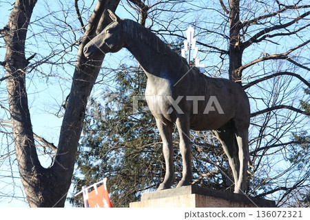 Horse statue of Kamioka Bato Kannon in Higashimatsuyama City, Saitama Prefecture 136072321