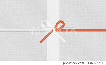 現代日本紙和紅白水引,用於反覆慶祝的“兩花結” 現代日本紙和紅白水引,用於反覆慶祝的“兩花結” 136072741