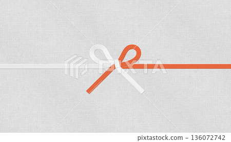 Modern Japanese paper and red and white mizuhiki, "Ryowana Musubi" for repeated celebrations 136072742