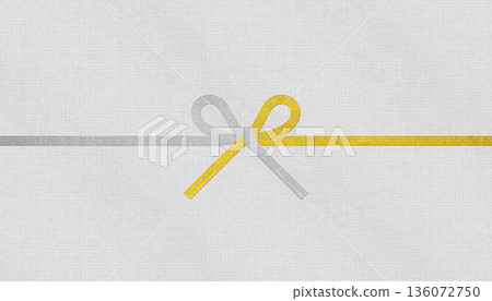 Modern Japanese paper and gold and silver Mizuhiki, "Ryowana Musubi" for repeated celebrations 136072750