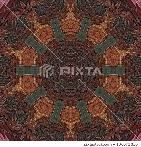 Abstract floral design features a pattern with rich textures and relief details. Soft pink, earthy brown, and muted blue tones add depth, making it ideal for textiles, wallpaper and fashion prints Abstract floral design features a pattern with rich textures and relief details. Soft pink, earthy brown, and muted blue tones add depth, making it ideal for textiles, wallpaper and fashion prints 136072810