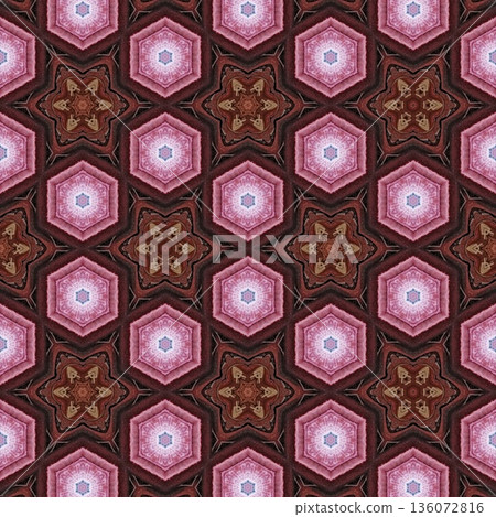 Abstract floral design features a pattern with rich textures and relief details. Soft pink, earthy brown, and muted blue tones add depth, making it ideal for textiles, wallpaper and fashion prints Abstract floral design features a pattern with rich textures and relief details. Soft pink, earthy brown, and muted blue tones add depth, making it ideal for textiles, wallpaper and fashion prints 136072816