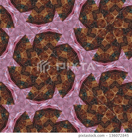Abstract floral design features a pattern with rich textures and relief details. Soft pink, earthy brown, and muted blue tones add depth, making it ideal for textiles, wallpaper and fashion prints Abstract floral design features a pattern with rich textures and relief details. Soft pink, earthy brown, and muted blue tones add depth, making it ideal for textiles, wallpaper and fashion prints 136072845
