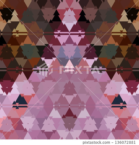 Abstract floral design features a pattern with rich textures and relief details. Soft pink, earthy brown, and muted blue tones add depth, making it ideal for textiles, wallpaper and fashion prints 136072881