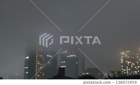 Foggy night city Foggy night city 136072959