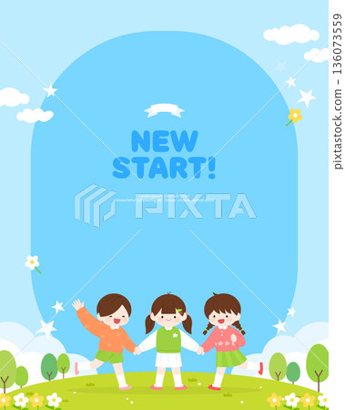 New Semester Children Student Illustration Template New Semester Children Student Illustration Template 136073559