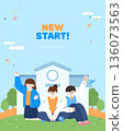 New Semester Children Student Illustration Template 136073563
