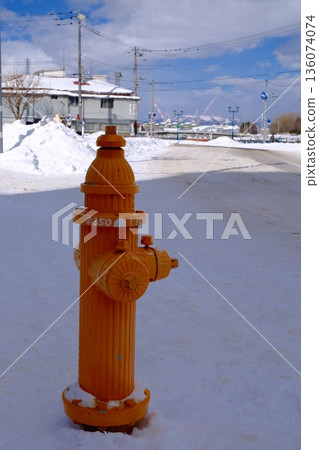 Hakodate style three-way above-ground fire hydrant Hakodate style three-way above-ground fire hydrant 136074074