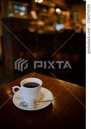 Coffee cups in the bar Coffee cups in the bar 136074326