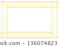 Spring pastel color frame on a white background 136074823