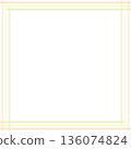 Spring pastel color frame on a white background 136074824