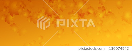 Bright orange autumn fall abstract background with maple leaves Bright orange autumn fall abstract background with maple leaves 136074942