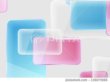 Soft pastel blue and pink glass frames abstract background Soft pastel blue and pink glass frames abstract background 136074980