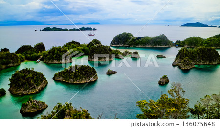 Beautiful views of the Raja Ampat Islands, West Papua, Indonesia Beautiful views of the Raja Ampat Islands, West Papua, Indonesia 136075648