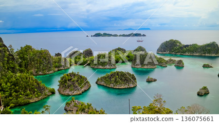Beautiful views of the Raja Ampat Islands, West Papua, Indonesia Beautiful views of the Raja Ampat Islands, West Papua, Indonesia 136075661