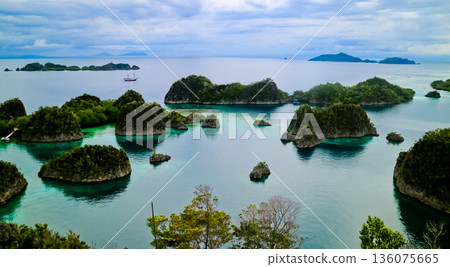 Beautiful views of the Raja Ampat Islands, West Papua, Indonesia Beautiful views of the Raja Ampat Islands, West Papua, Indonesia 136075665