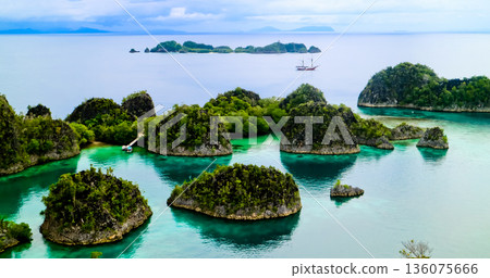 Beautiful views of the Raja Ampat Islands, West Papua, Indonesia Beautiful views of the Raja Ampat Islands, West Papua, Indonesia 136075666