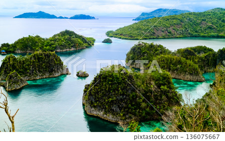 Beautiful views of the Raja Ampat Islands, West Papua, Indonesia Beautiful views of the Raja Ampat Islands, West Papua, Indonesia 136075667